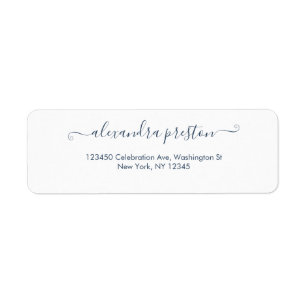 Elegant Calligraphy Script Address Label Returadress Etikett