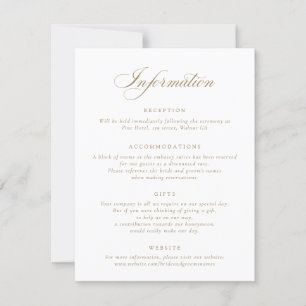 Elegant Calligraphy Script Bröllop Information Inv Inbjudningar