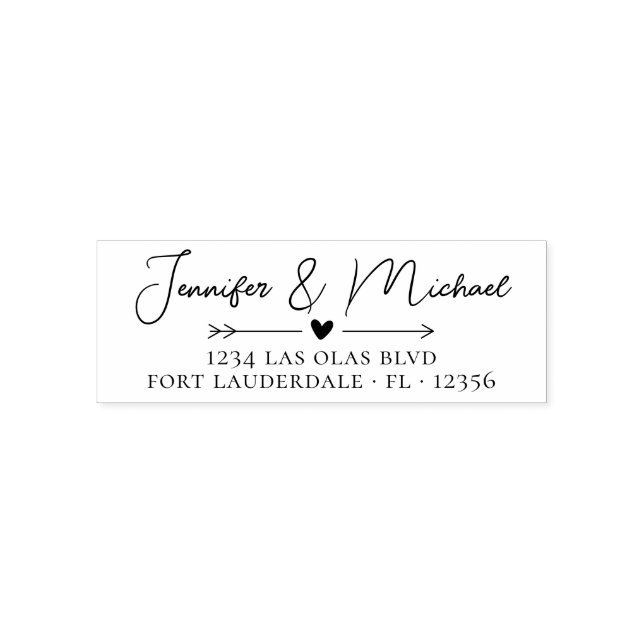 Elegant Calligraphy Script Bröllop Returadress Självfärgande Stämpel (Design)
