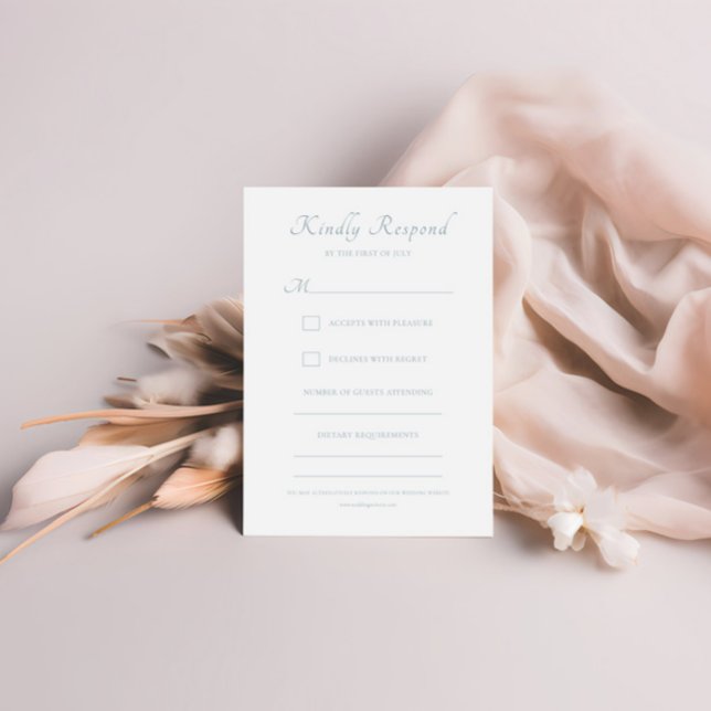 Elegant Calligraphy Script Classic Bröllop OSA Kort (Skapare uppladdad)