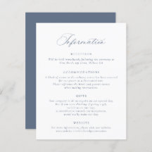 Elegant Calligraphy Script Dusty Blue Bröllop Info