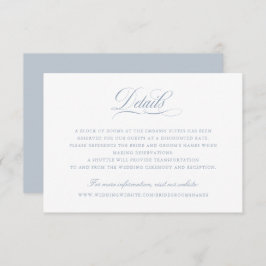 Elegant Calligraphy Script Dusty Blue-information Inbjudningar