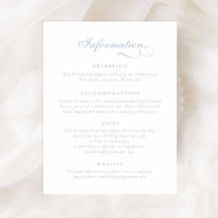 Elegant Calligraphy Script Ornament Bröllop Info Inbjudningar