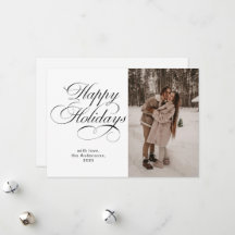 Elegant Calligraphy Script Photo Collage Christmas