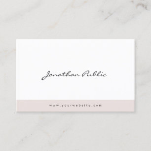 Elegant Calligraphy Script Simple Template Modern Visitkort