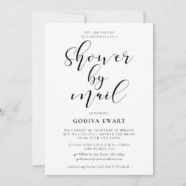 Elegant calligraphy Shower by mail Inbjudningar