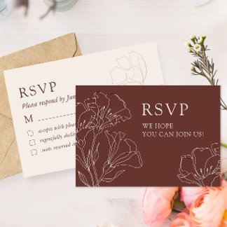 Elegant Calligraphy Simple Bröllop OSA Card Tack Kort