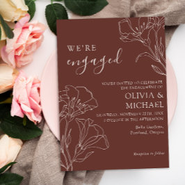 Elegant Calligraphy Simple Förlovningsfest Inbjudningar