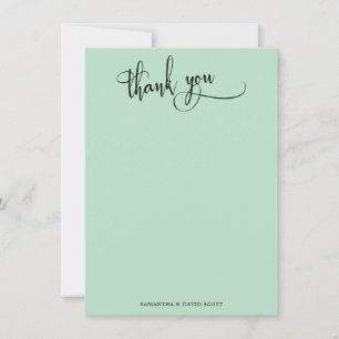Elegant Calligraphy Simple Iced Mint-Tack Tack Kort
