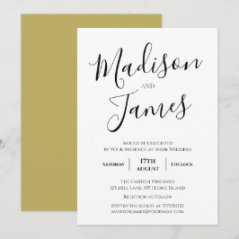 Elegant Calligraphy Simple Minimalist Modern Inbjudningar