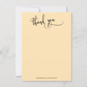Elegant Calligraphy Simple Peach Tack Kort