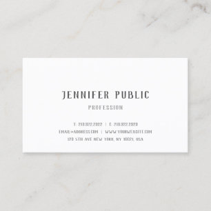Elegant Calligraphy Simple Professionell Template Visitkort