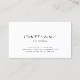 Elegant Calligraphy Simple Professionell Template Visitkort