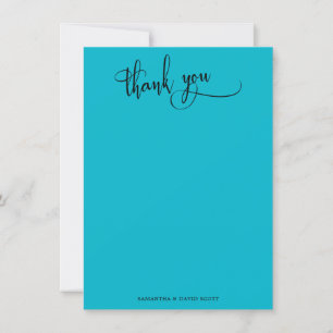 Elegant Calligraphy Simple Scuba Blue Tack Kort