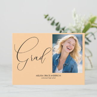 Elegant Calligraphy Single Photo Studenten Meddelande