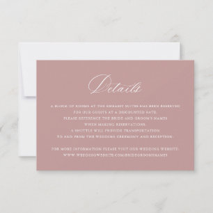 Elegant Calligraphy-skript Bröllop Information Ro Inbjudningar