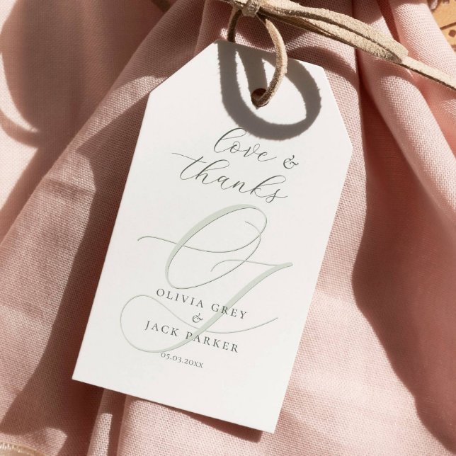 Elegant Calligraphy-skript Bröllop Presentetikett (Skapare uppladdad)