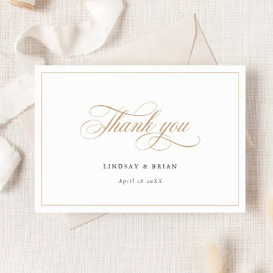 Elegant Calligraphy-skript Bröllop Tack Inbjudningar
