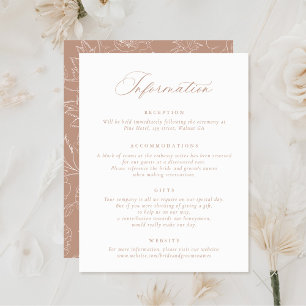 Elegant Calligraphy-skript Info Card-kort för Brö Inbjudningar