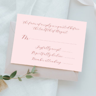 Elegant calligraphy-skript klassisk bröllop OSA kort