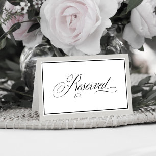 Elegant Calligraphy-skript Reserved Bord Signs Placeringskort