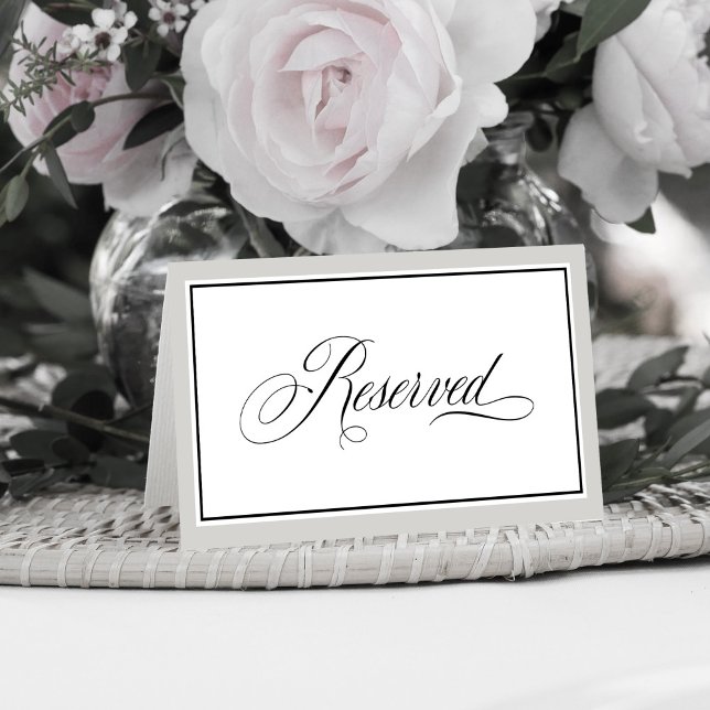 Elegant Calligraphy-skript Reserved Bord Signs Placeringskort (Skapare uppladdad)