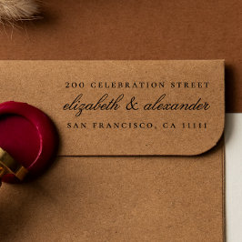 Elegant Calligraphy-skript | Returadress av Anpass Självfärgande Stämpel