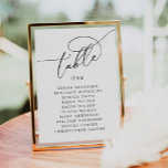 Elegant Calligraphy-skript Rustic Bröllop Bordsnummer<br><div class="desc">Elegant Calligraphy-skriptet Rustic Bröllop Bordsnummer</div>