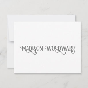 Elegant Calligraphy-skriptkort Anteckningskort