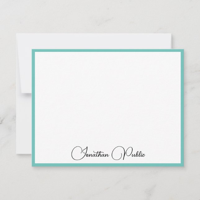 Elegant Calligraphy-skriptmall Namn Anteckningskort (Framsida)