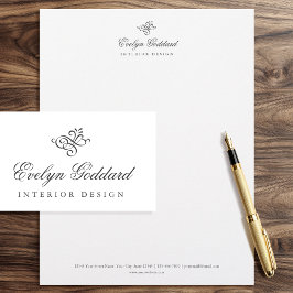 Elegant Calligraphy-skripttypografi, Mörk Grått Brevhuvud