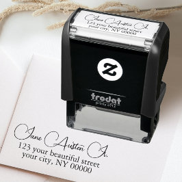 Elegant Calligraphy Snyggt Returadress Självfärgande Stämpel