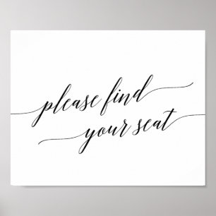 Elegant Calligraphy, sök efter ditt sätestecken Poster