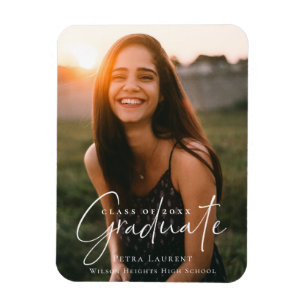 Elegant Calligraphy Studenten Photo Magnet