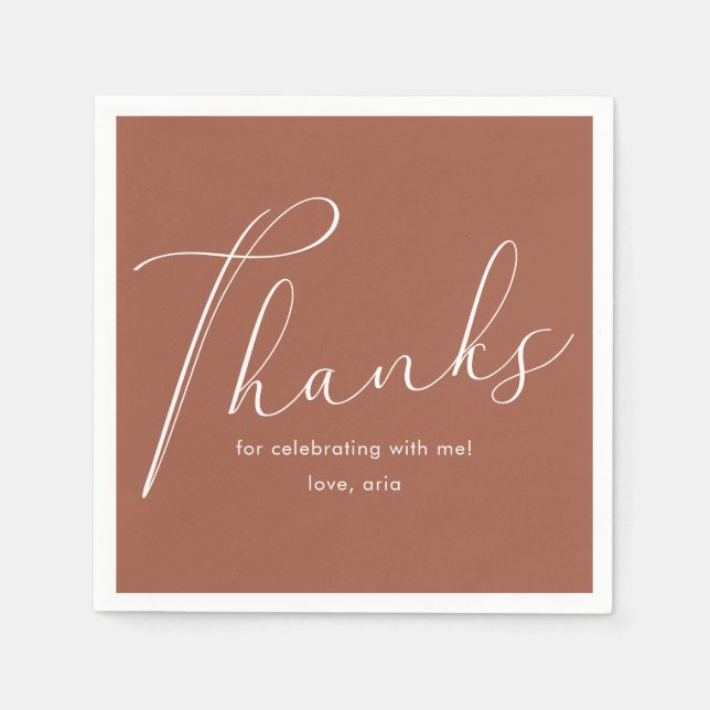 Elegant Calligraphy-Studentfest, Tack Pappersservett (Framsidan)