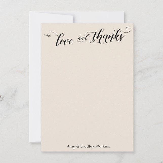 Elegant Calligraphy Tack Simple Cream (Framsida)