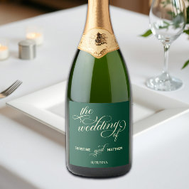 Elegant Calligraphy Teal Bröllop