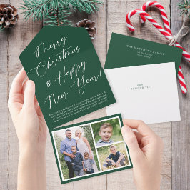 Elegant Calligraphy Tear Away Photo Helgdag Card