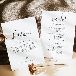 Elegant Calligraphy | Välkomstkort för Bröllop Inbjudningar