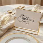 Elegant Calligraphy Wedding Table Number Bordsnummer<br><div class="desc">Chic Minimalistic Table Number Cards</div>