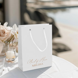 Elegant Calligraphy White Maid of honor Favoriter