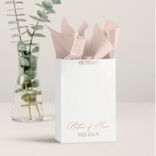 Elegant Calligraphy White Matron of Honor Favors
