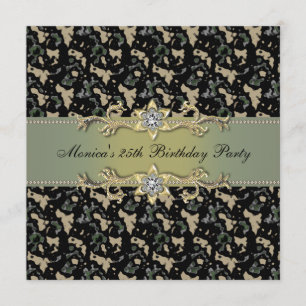 Elegant Cammo-fest Invitation Inbjudningar