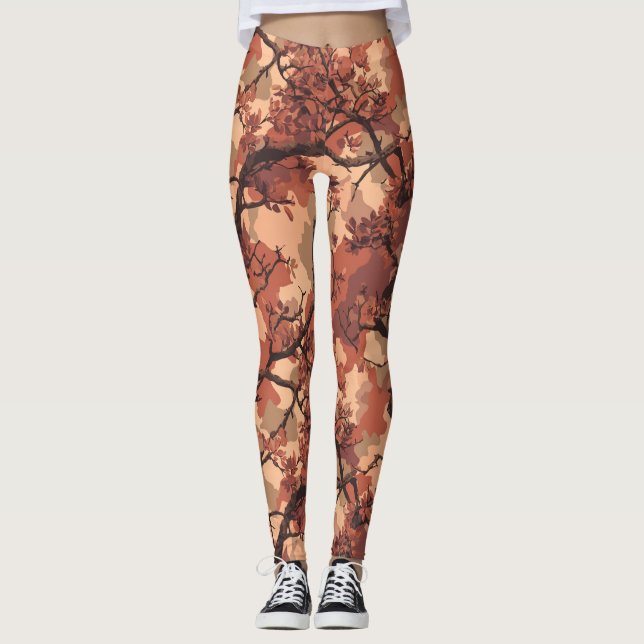 Elegant Camo Dej Hennes Valentine Present  Träning Leggings (Framsida)