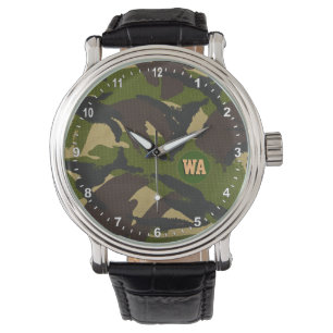 Elegant Camouflage Watch, hunter monogrammed, armé Armbandsur
