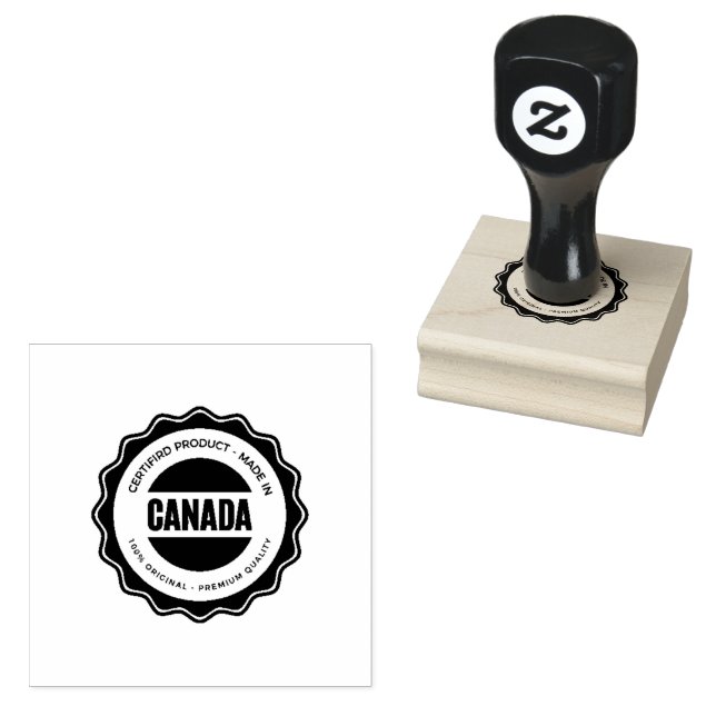 Elegant CANADA Logotyp Tryckt Pebble Beach Bläckfä Stämpel (Stämplad)