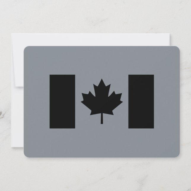 Elegant Canadian Flagga in Black (Framsida)