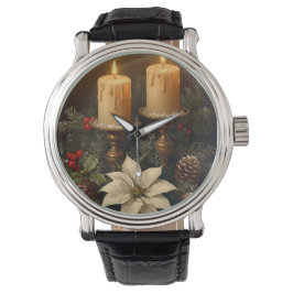 Elegant candle Christmas festive warm winter Armbandsur