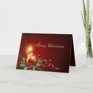 Elegant candlelight- & bandjulkort helgkort