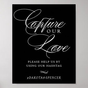 Elegant Capture our Kärlek White Calligraphy Hasht Poster